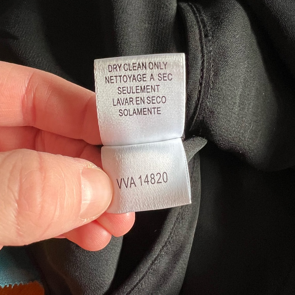 Max Azria Black and Blue Sheer Kimono top - Picture 8 of 8